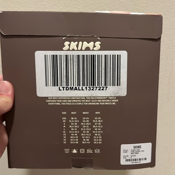 Skims Core Control High Waisted Brief in Ochre - Picture 6 of 8